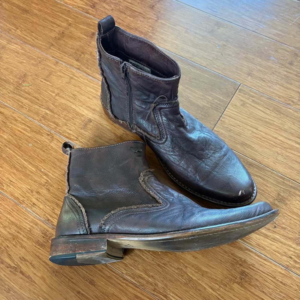 Rocket Dog Brown Leather Ankle Boots